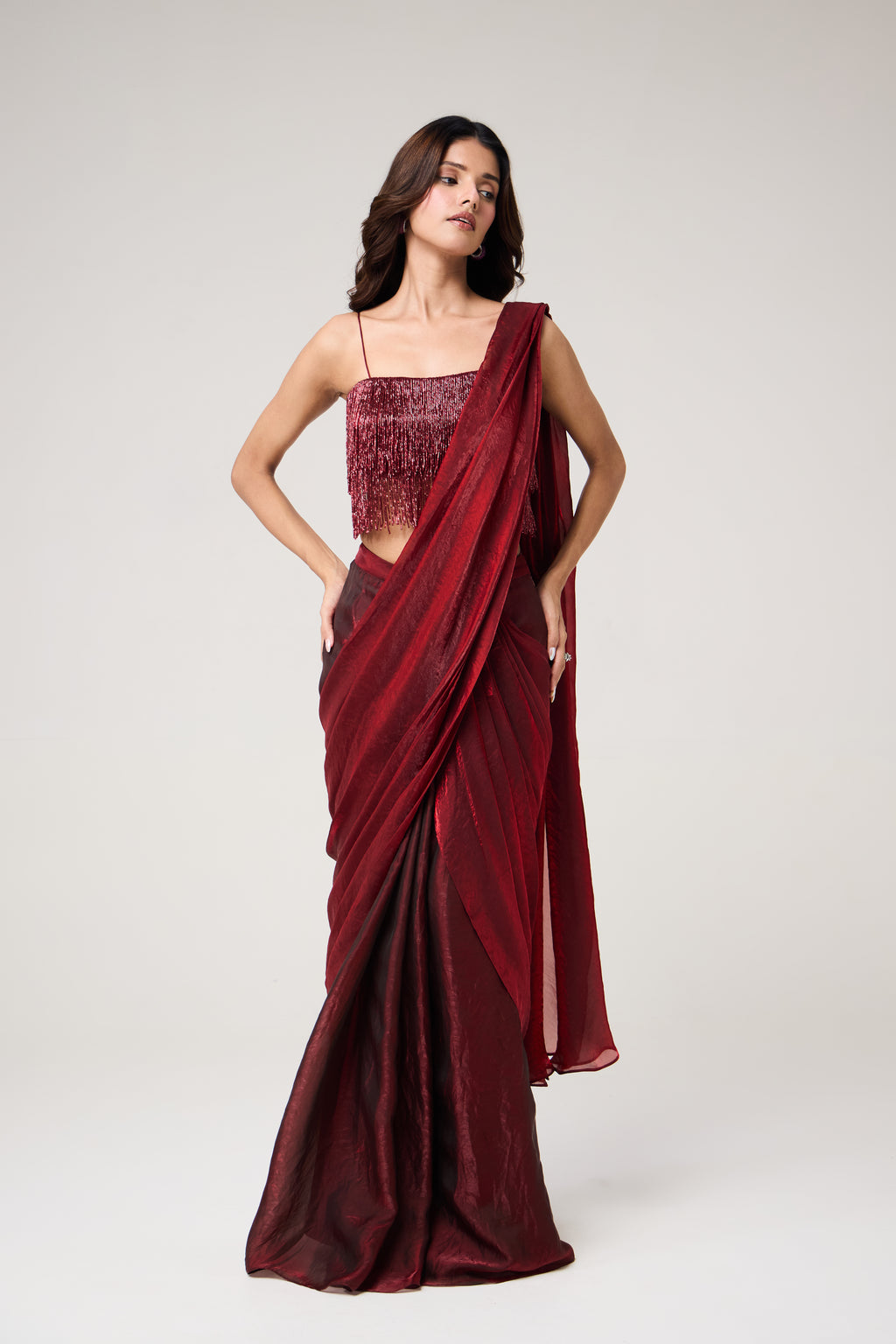 Sasha pre-draped saree