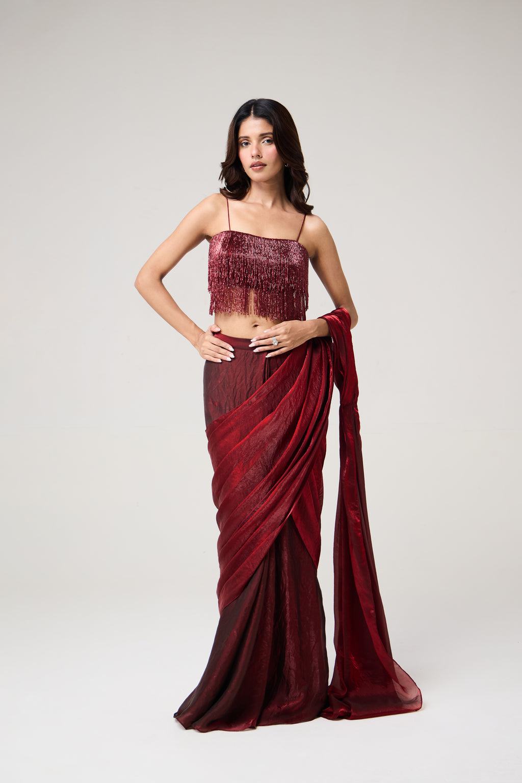 Sasha pre-draped saree