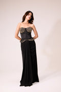 After midnight set with drape skirt