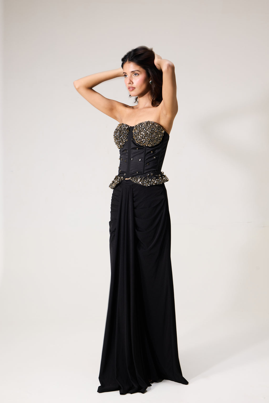 After midnight set with drape skirt