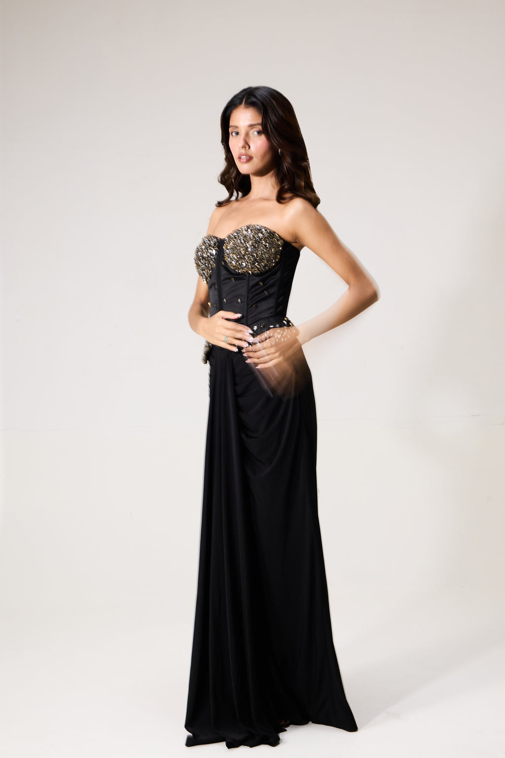 After midnight set with drape skirt