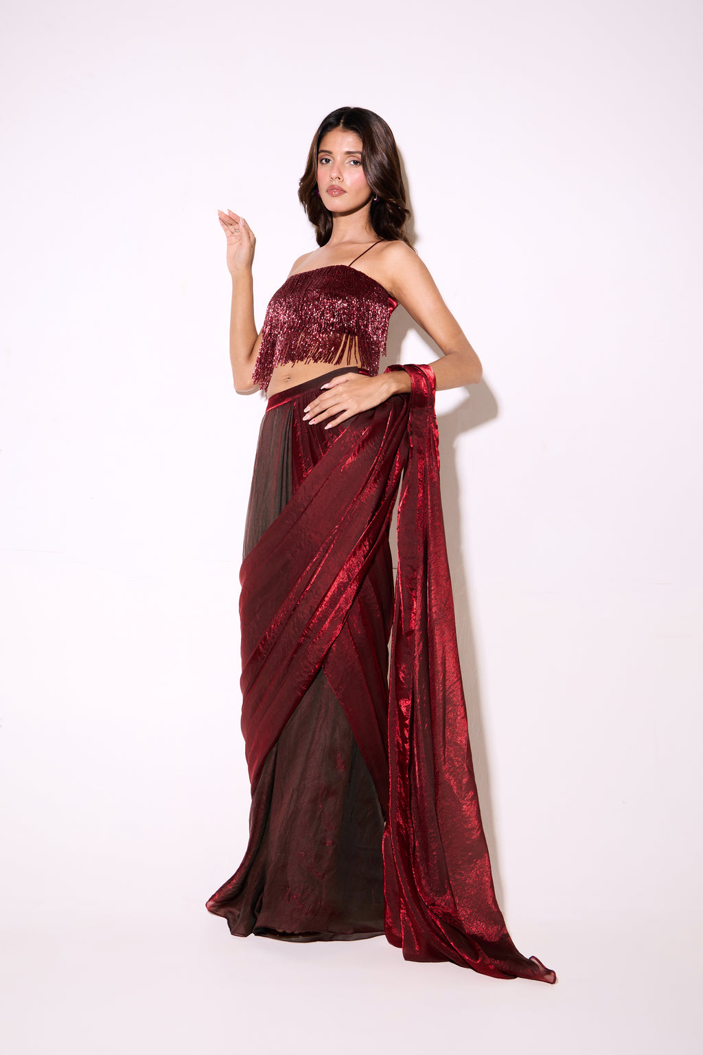 Sasha pre-draped saree