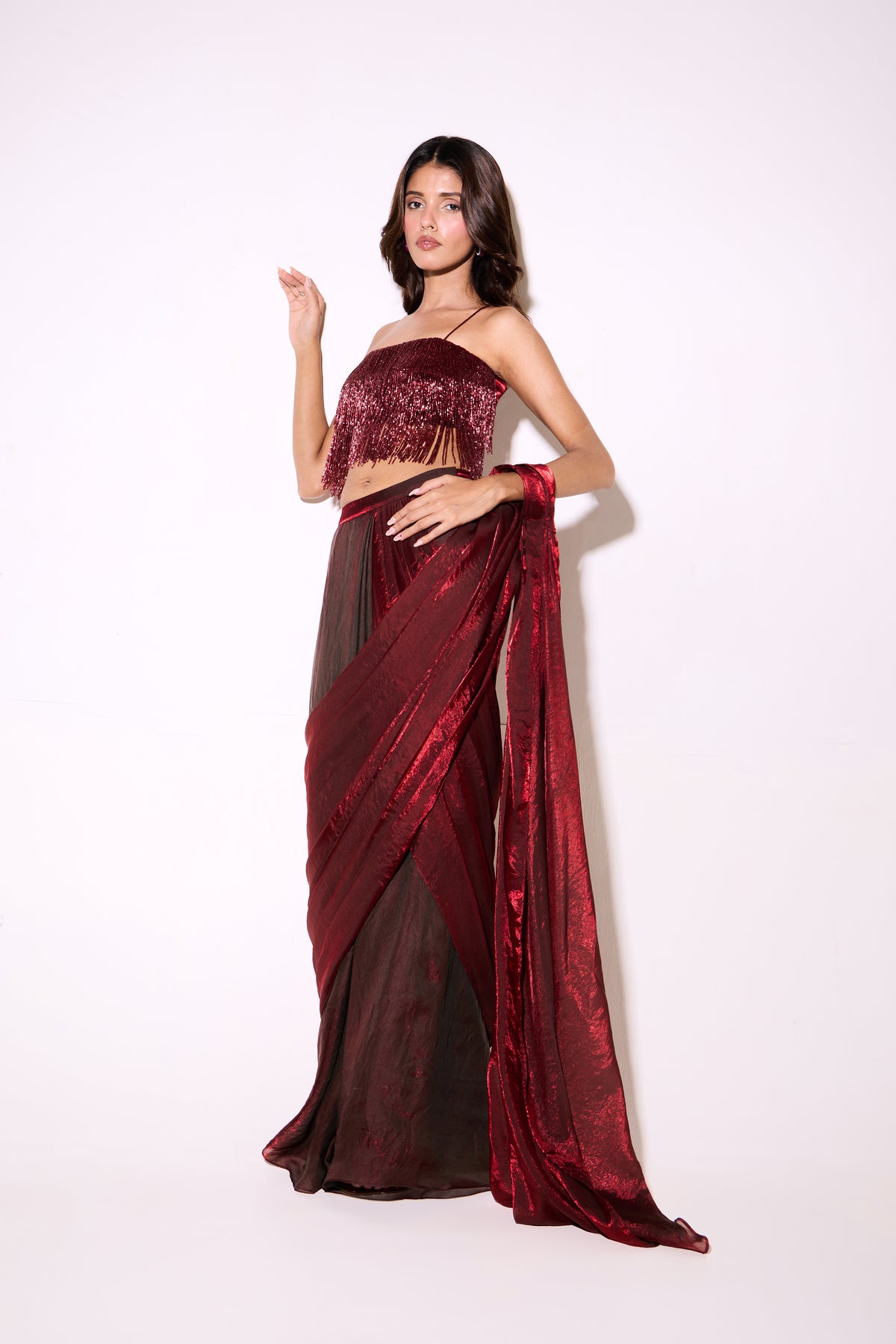 Sasha pre-draped saree